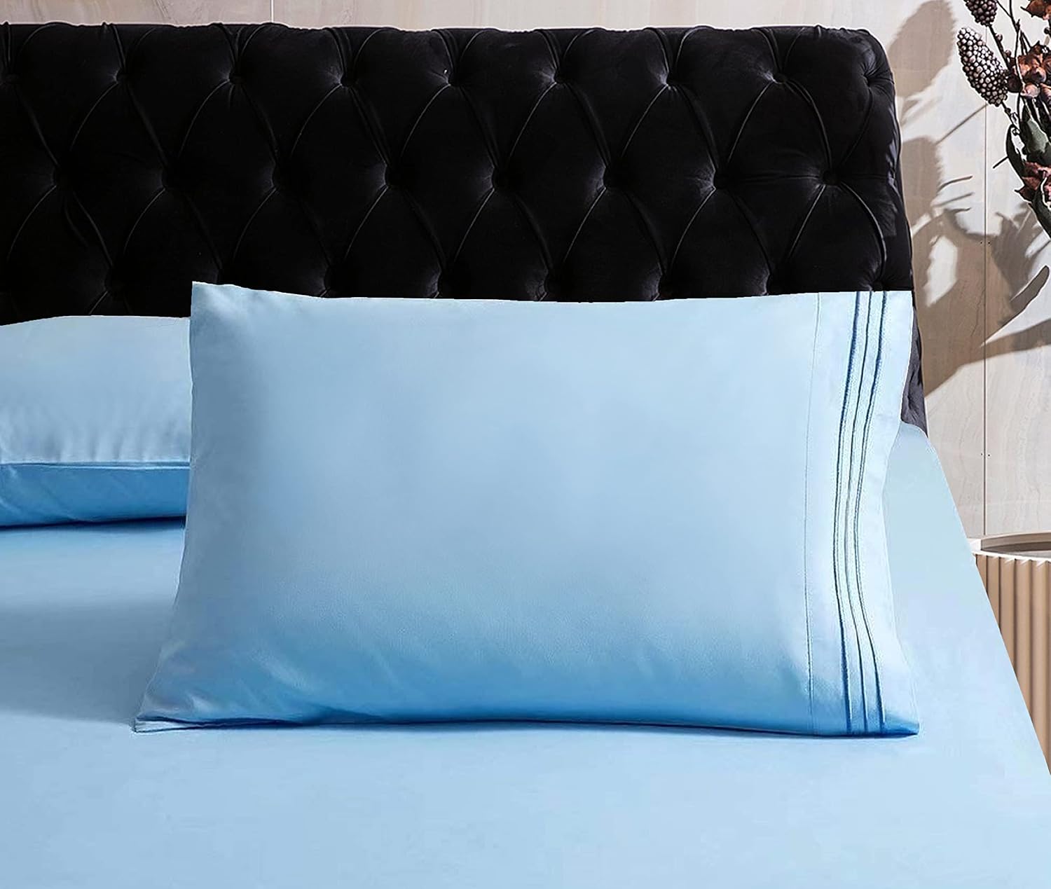 MocassiLuxuryBedding Mocassi Cali King Sheet Set - Luxury Hotel 1800 Premier Bedding Sheets & Pillowcases - Ultra Soft Breathable & Cooling…