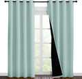 Nicetown Aqua Blue 100% Blackout Curtain Set, Thermal Insulated & Energy Efficiency Window Draperies for Guest Room, Full Shading Panels fo…