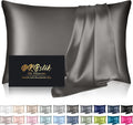 Home Silk Pillowcase for Hair and Skin, Mulberry Silk Pillow Cases Standard Size, Anti Acne Cooling Sleep Both Sides Natural Silk Satin Pil…