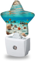 Energy Efficient Nightlights Plug in Wall, Shells Starfish Night Light for Kids Bedroom Decorative, Ocean Coral Dusk-to-Dawn Sensor Sleep…