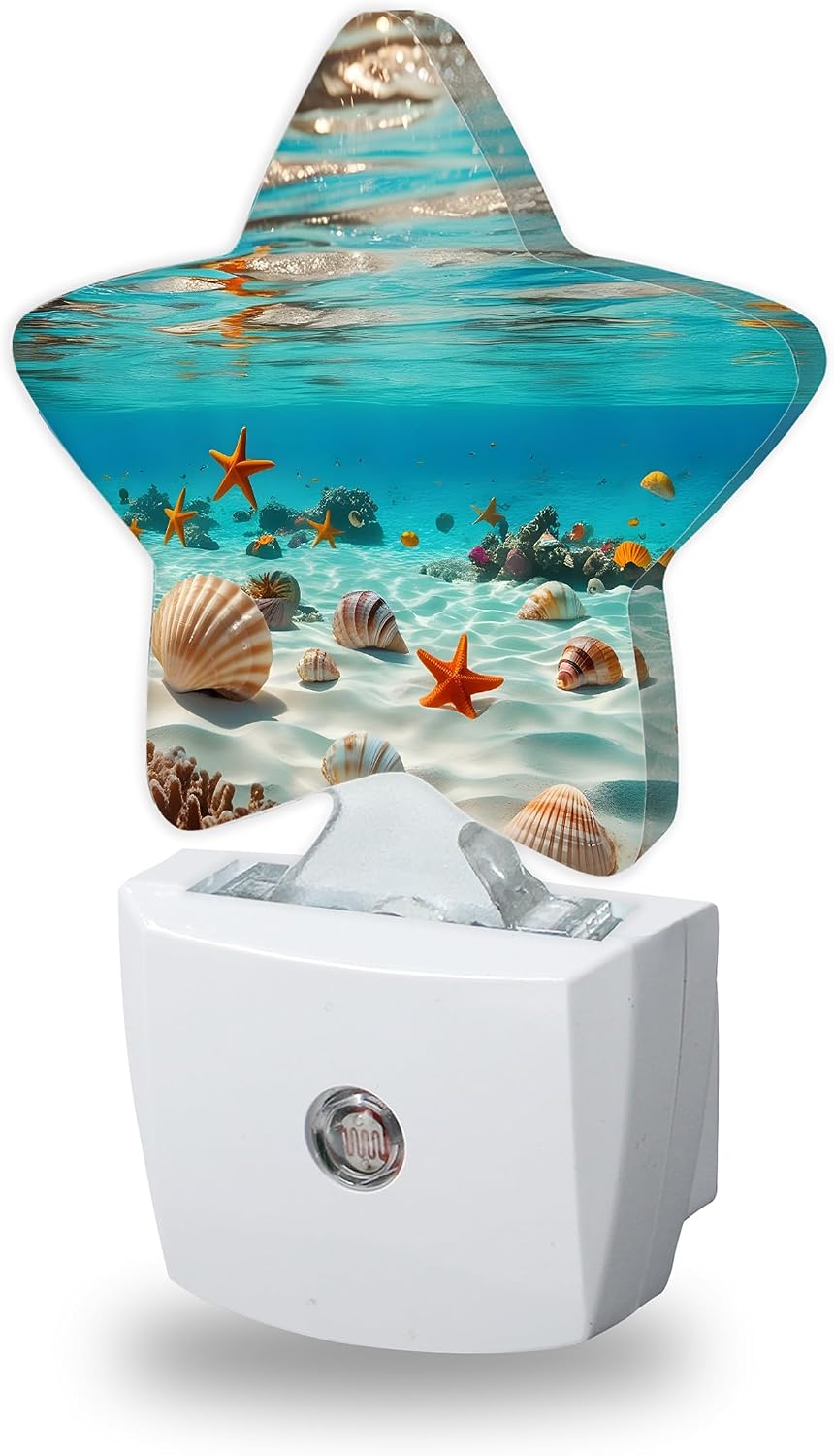 Energy Efficient Nightlights Plug in Wall, Shells Starfish Night Light for Kids Bedroom Decorative, Ocean Coral Dusk-to-Dawn Sensor Sleep…