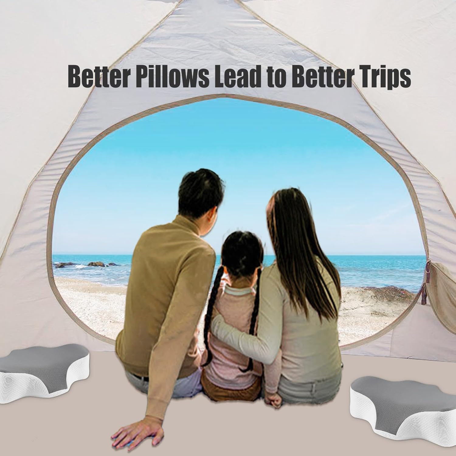 Bespilow Travel Cervical Pillow for Sleeping, Small Memory Foam Neck Pillow with Cooling Washable Cover, Compact Ergonomic Neck Support…