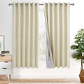 Xwzo 100% Blackout Curtains with Tiebacks- Heat and Full Light Blocking Window Panels with Grommets & Thermal Insulated Draperies for Large…