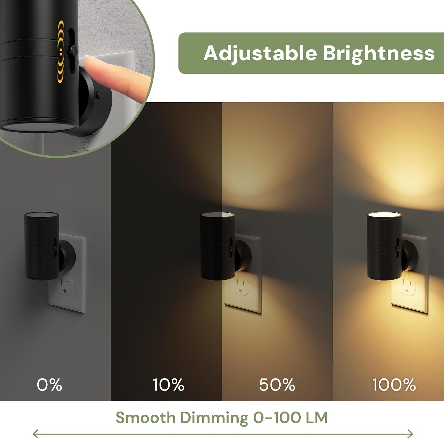 L LOHAS LED Night Light, Night Lights Plug into Wall with 5 Colors, Dusk to Dawn Sensor, 330° Rotating LED Nightlight Plug In for Kids…