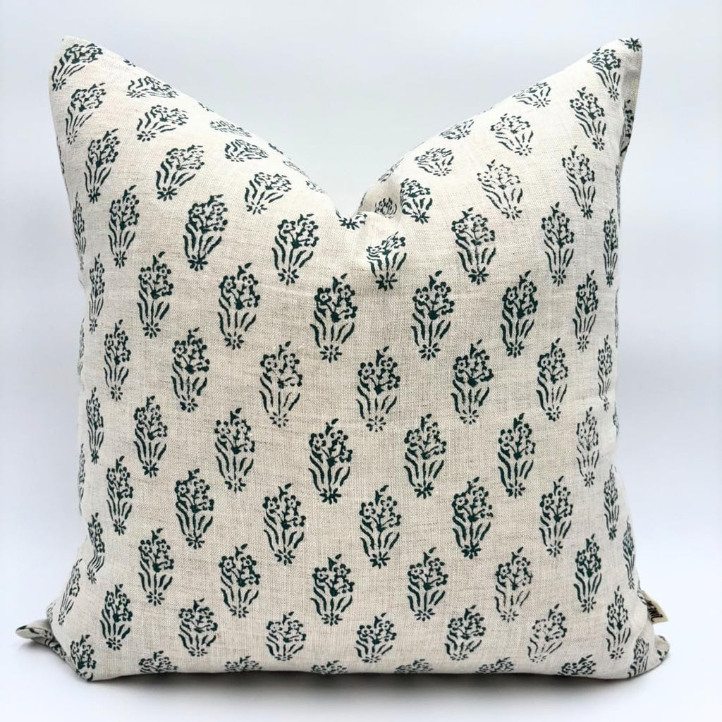 LineandLoop Linen Green Pillow Throw Pillow Covers 20x20 inch Pillow Farmhouse Style Spring Decorative Pillow Covers for Couch Living Room,…