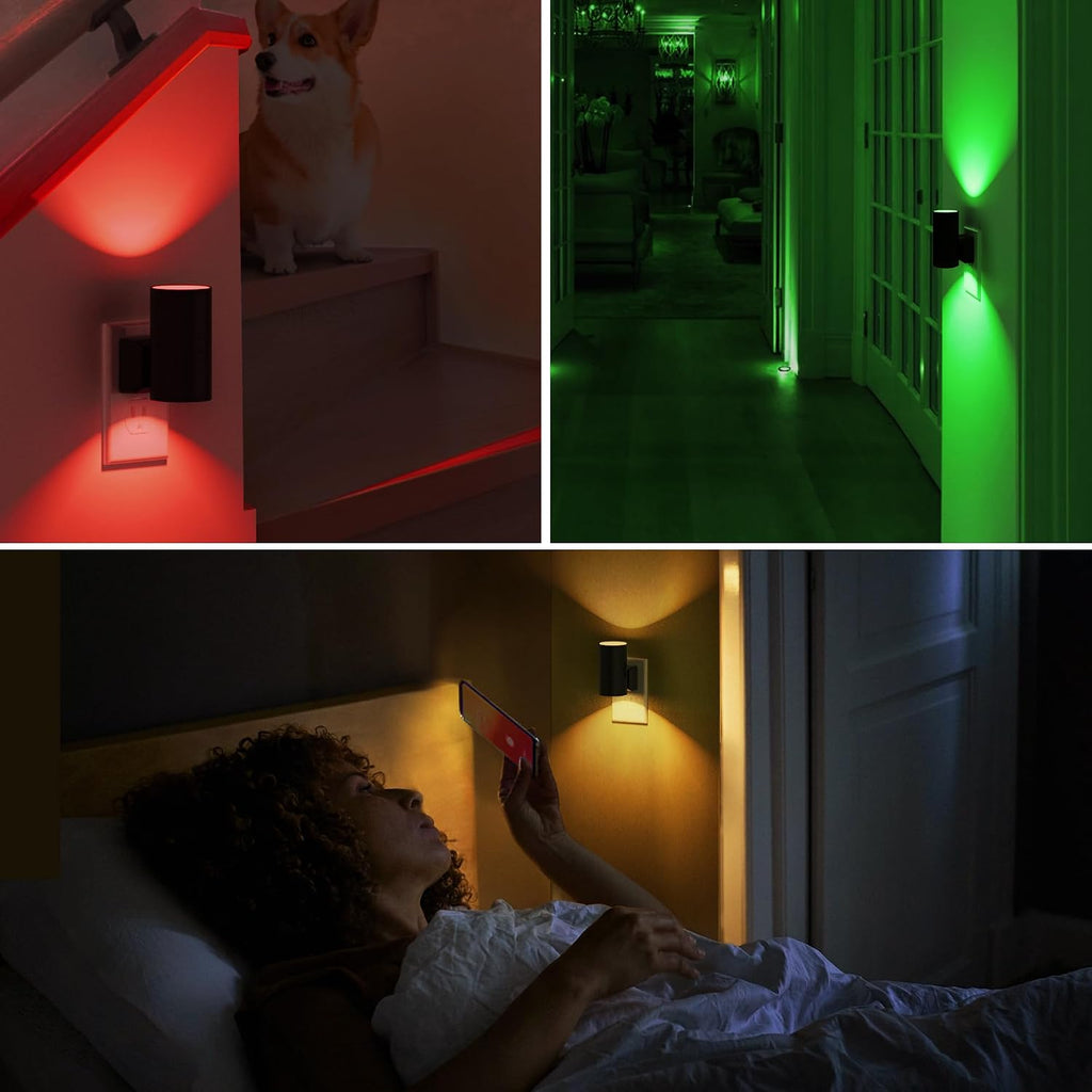 L LOHAS LED Night Light with Remote, Night Lights Plug into Wall, RGB Color Changing Nightlight with Light Sensor, Nightlights for Kids…