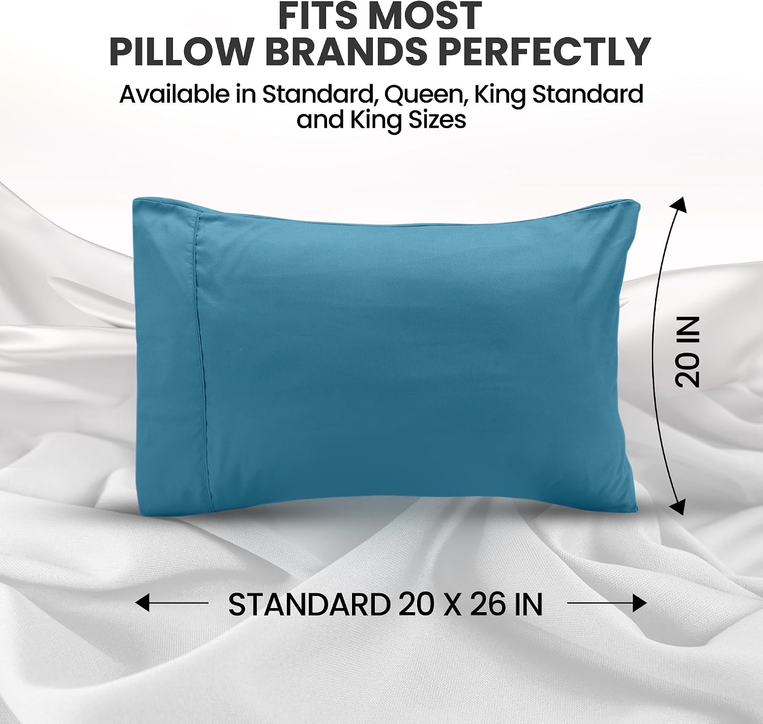 Utopiabedding Utopia Bedding Pillow Cases Standard Size 2-Pack – Soft Brushed Microfiber – Envelope Closure – Perfect for Hospitals, Hotels…