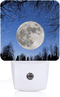 Fantasy Full Moon Night Light, Plug Into Wall for Boys Girls Bedroom Decorative Square Night Light Lamp 0.5w Sleep Friendly