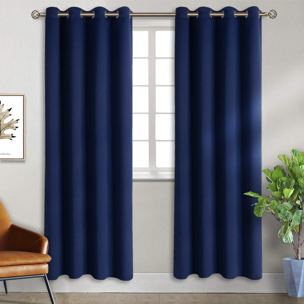 BGment Blackout Curtains for Bedroom - Grommet Thermal Insulated Room Darkening Curtains for Living Room, Set of 2 Panels (52 x 72 Inch, Na…