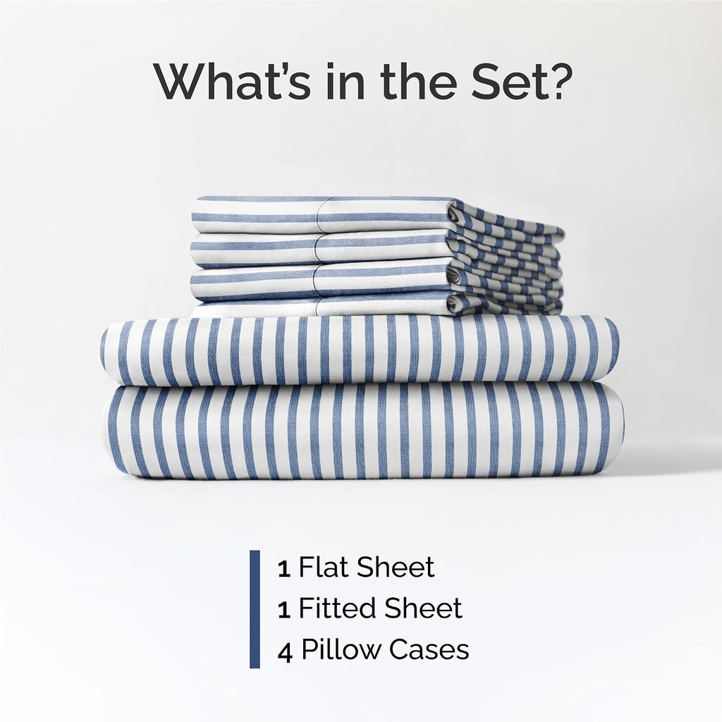 Full 6 Piece Sheet Set - Comfy, Breathable & Cooling - Soft Hotel Luxury Bedding for Women, Men, Kids, Teens and Children - 1 Flat & 1…