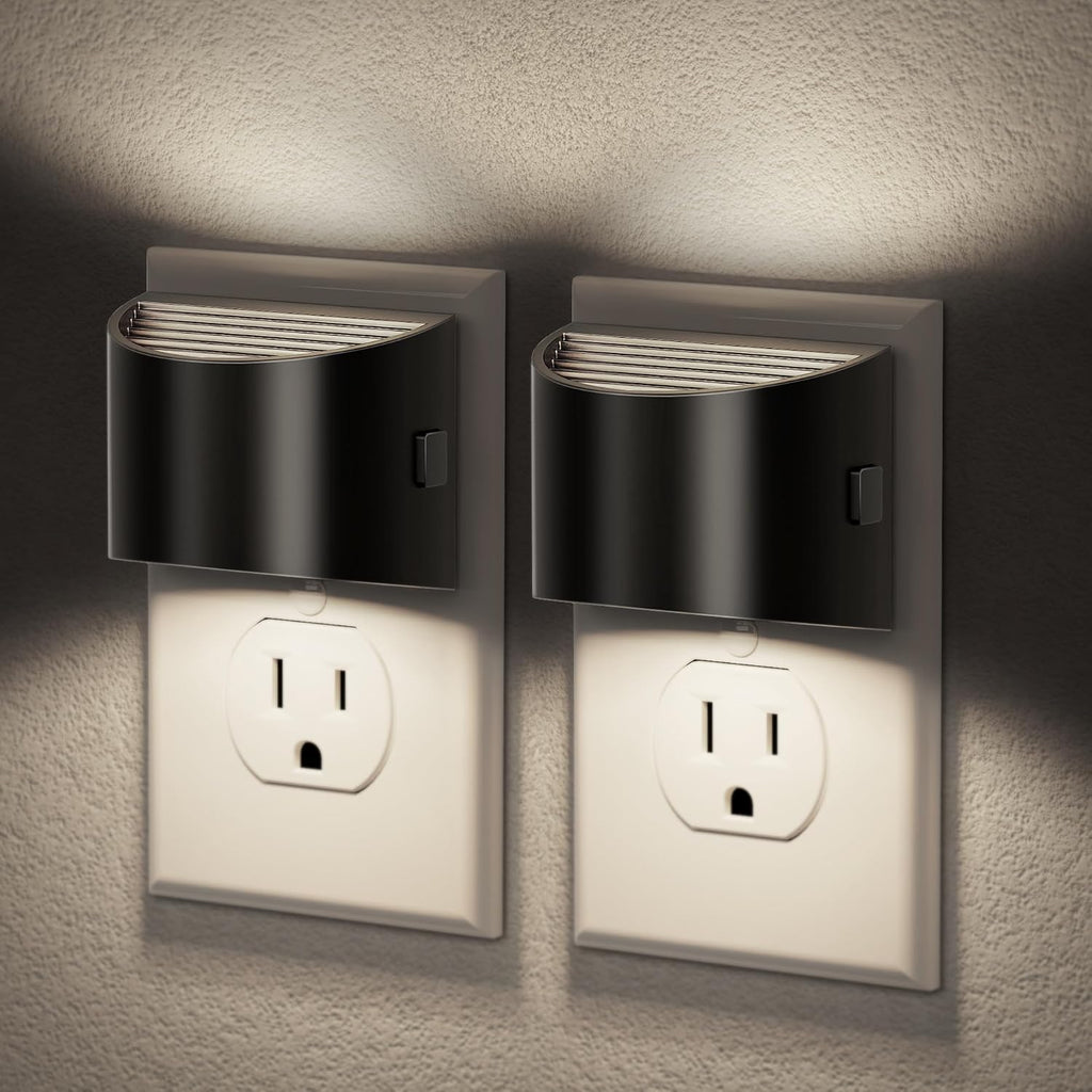 JandCase Night Light, Automatic Night Lights Plug into Wall,2 Pack Dusk to Dawn Sensor Nightlight, 5000K Brightness Adjustable Nightlight f…