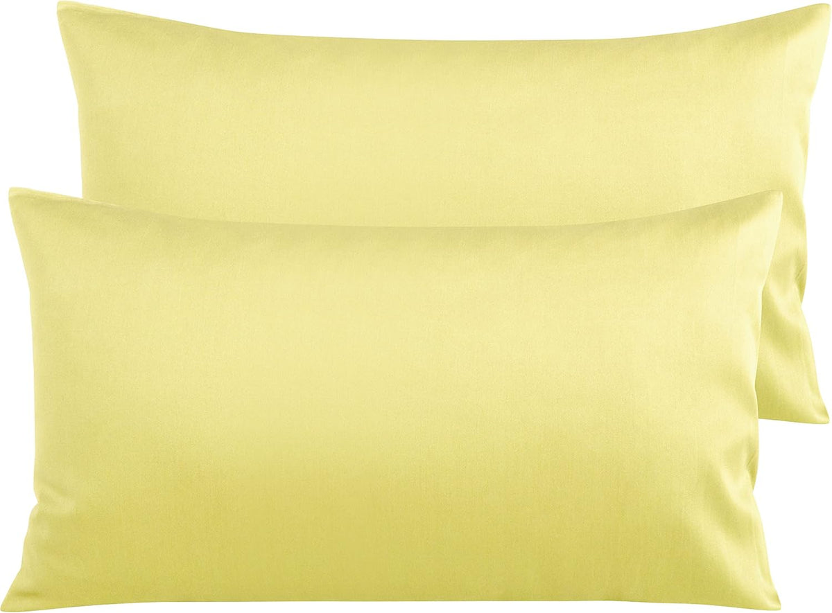 NTBAY Egyptian Cotton King Pillowcases - Set of 2, 500 Thread Count Cotton Pillowcases - Soft and Breathable Envelope Closure Pillow…