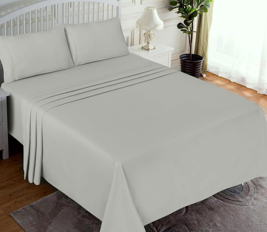 Ruvanti 100% Cotton Percale Sheets King Size – Crisp Cooling Bed Sheets for Hot Sleepers, Deep Pocket 16”, Soft Breathable & Durable Hotel-…