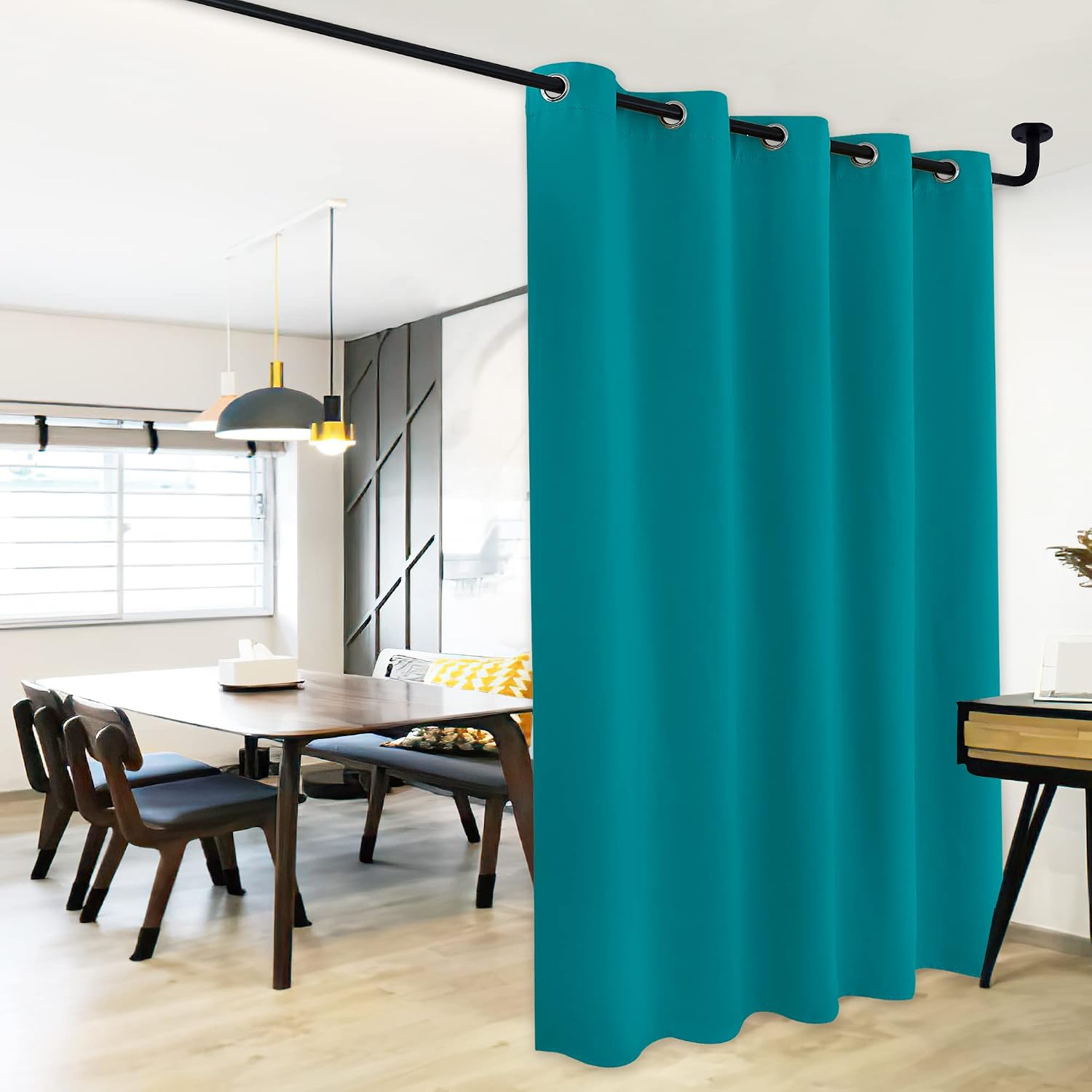 NICETOWN Peacock Teal Bedroom Blackout Curtain Panel, 1 Panel, 70 x 84 inch, Privacy Window Thermal Insulated Blackout Drape/Drapery for…