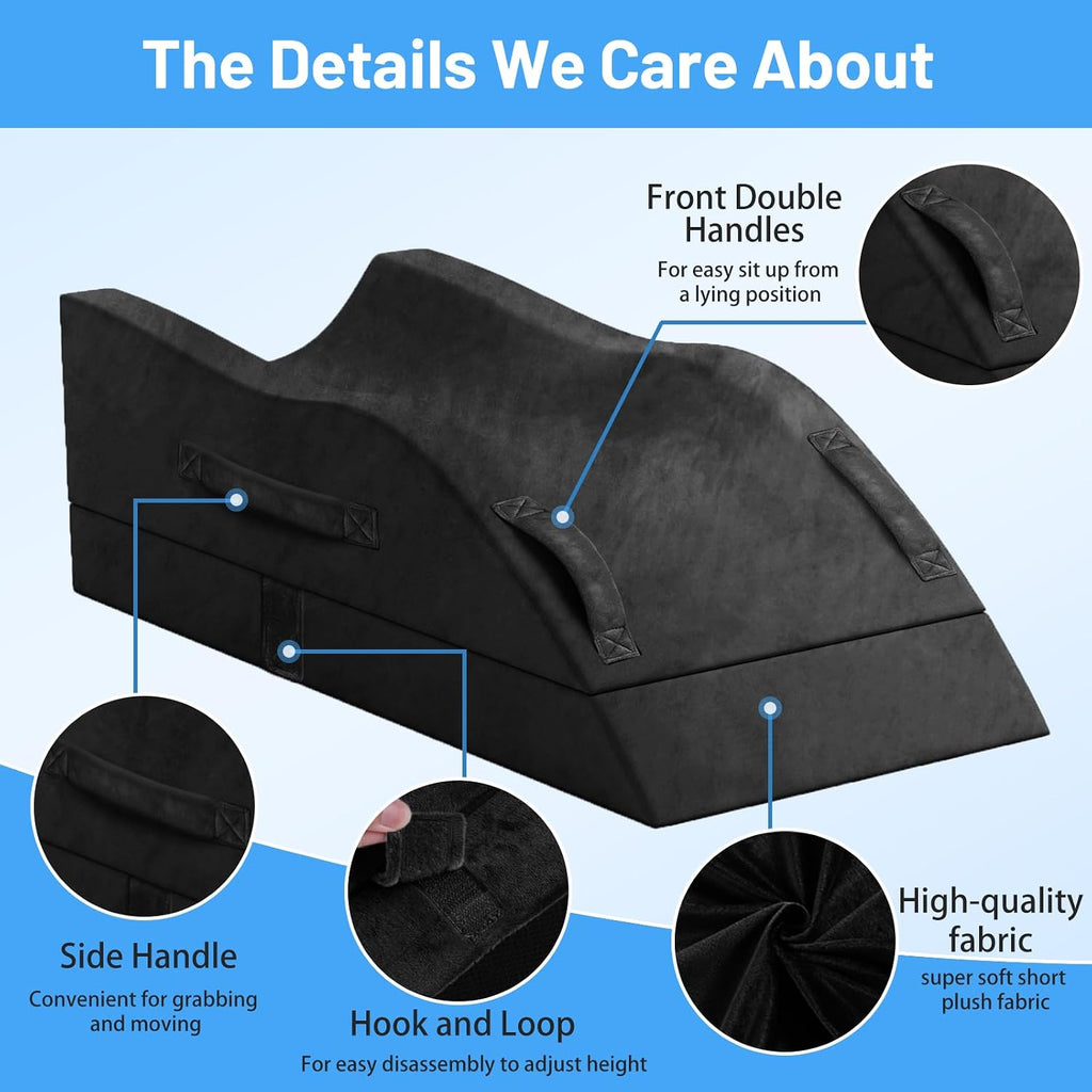 TranquilRelax TranquilRelax Leg Elevation Pillows, Wedge Pillow for After Surgery Or Rest, Memory Foam Leg Support Adjustable, Back…