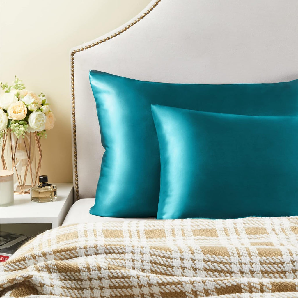 Bedelite Satin Pillowcase for Hair and Skin, Super Soft and Cooling Similar to Silk Pillow Cases 2 Pack with Envelope Closure, Gift for Wom…