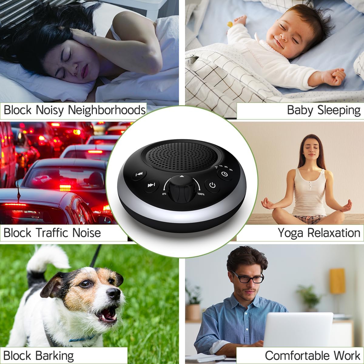 iDealSleep Sound Machine Loud White Noise Machine Nonstop Brown Noise Sleep Machine 30 Soothing Sounds for Baby Kids Adults Pink Noise Soun…
