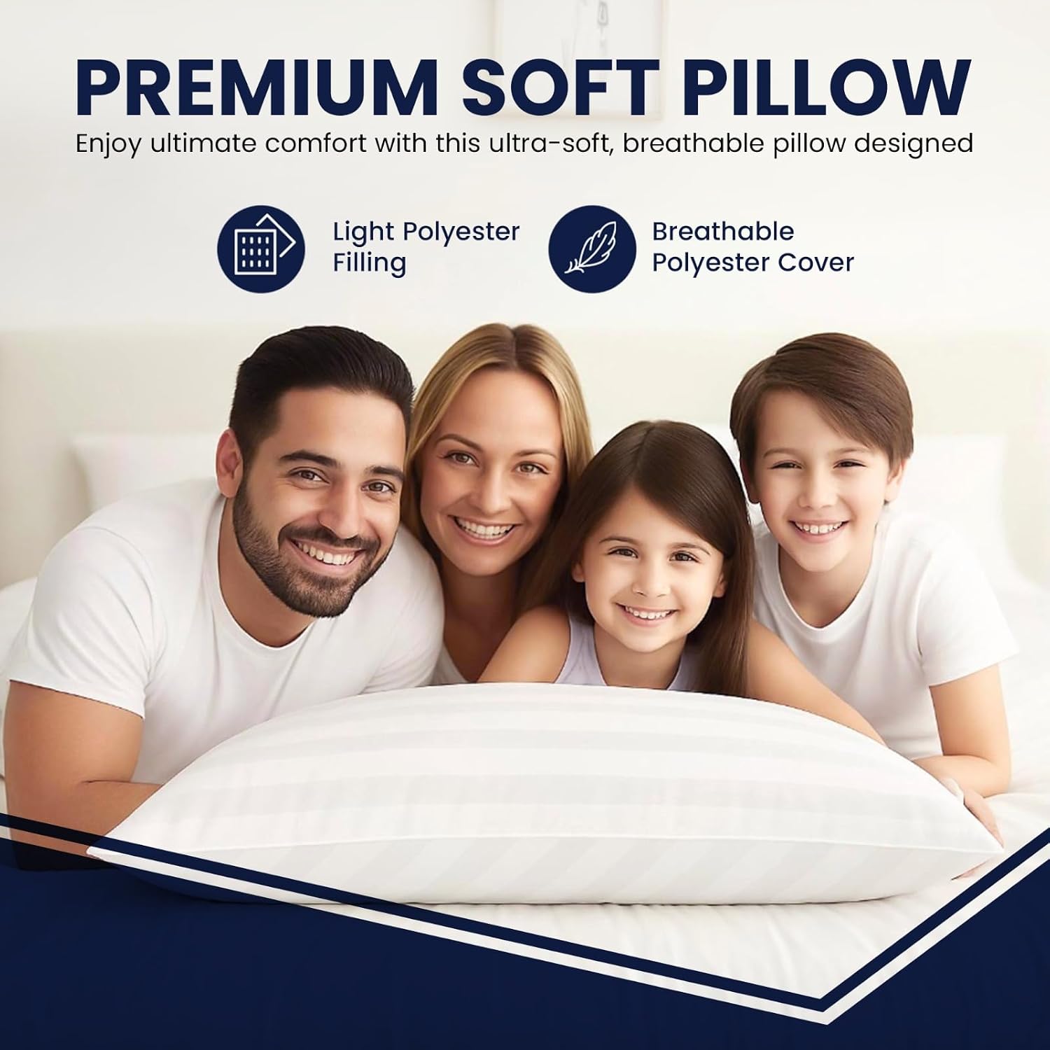 REST DOSE Bed Pillows for Sleeping, Set of 2 – Cooling, Hotel Quality with Soft Down Alternative Fill for Back, Stomach & Side Sleep…