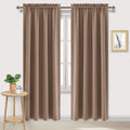 DWCN Blackout Curtains for Living Room Thermal Insulated, Energy Saving & Noise Reducing Bedroom Curtains, Khaki, W 70x L 84 Inch, Set of…
