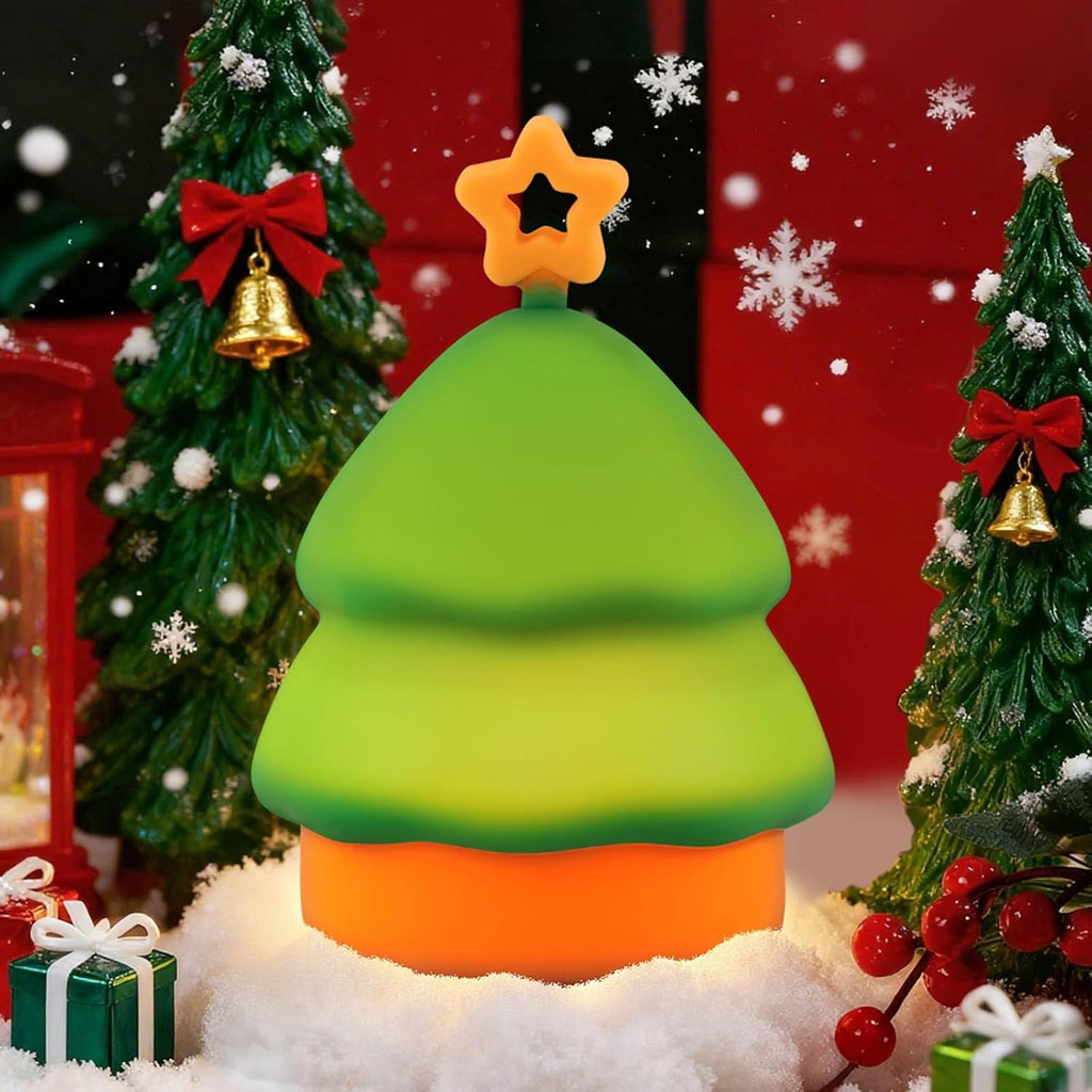 Squishy Christmas Tree Night Light with RGB Modes Dimmable Nursery Breastfeeding Nightlight Hangable Cute Christmas Lamp Novelty…