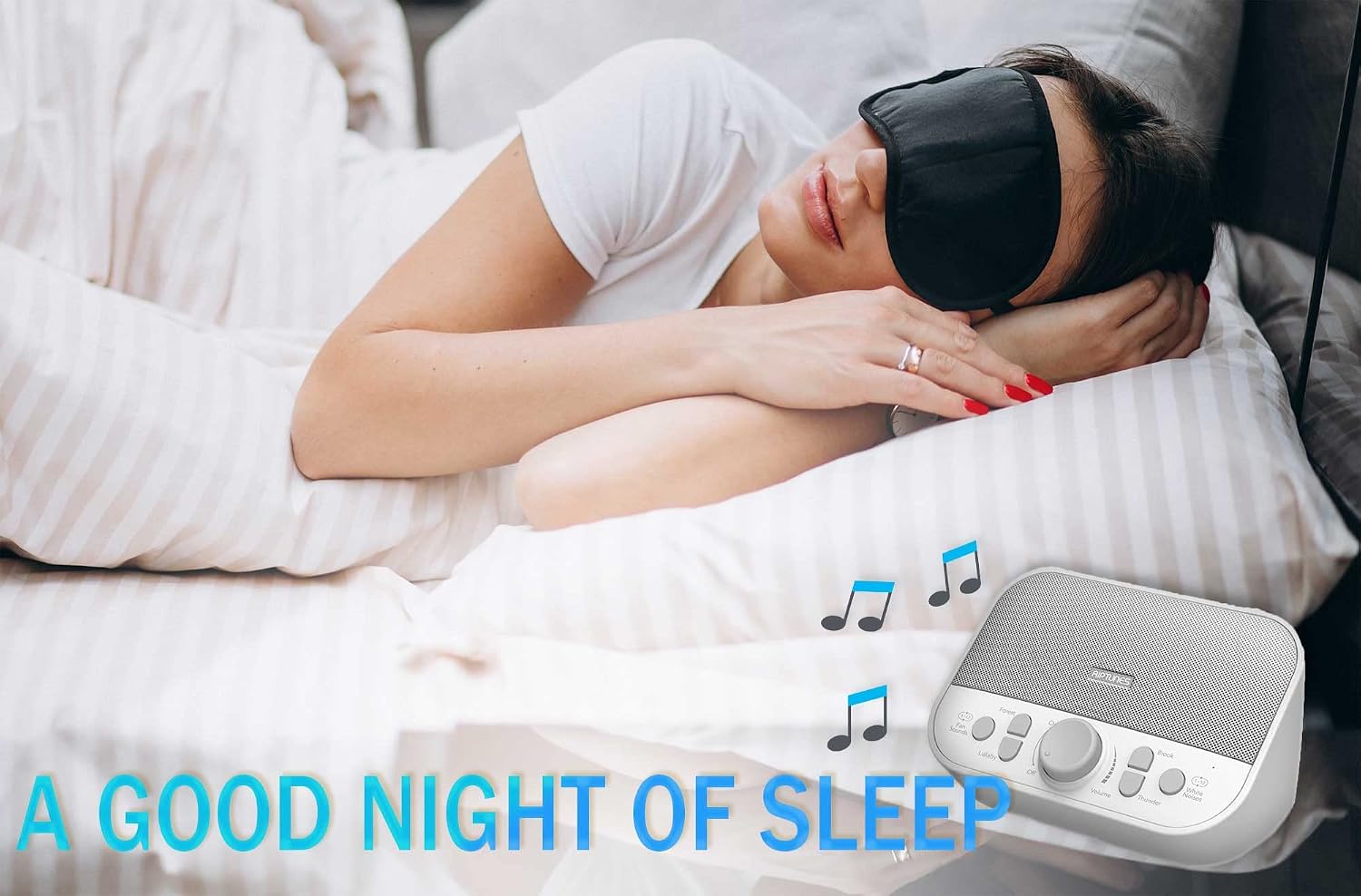 Riptunes White Noise Sound Machine w/ 28 Soothing Sounds, SM128 Enjoy Your Sleep with This Great Noise Machine