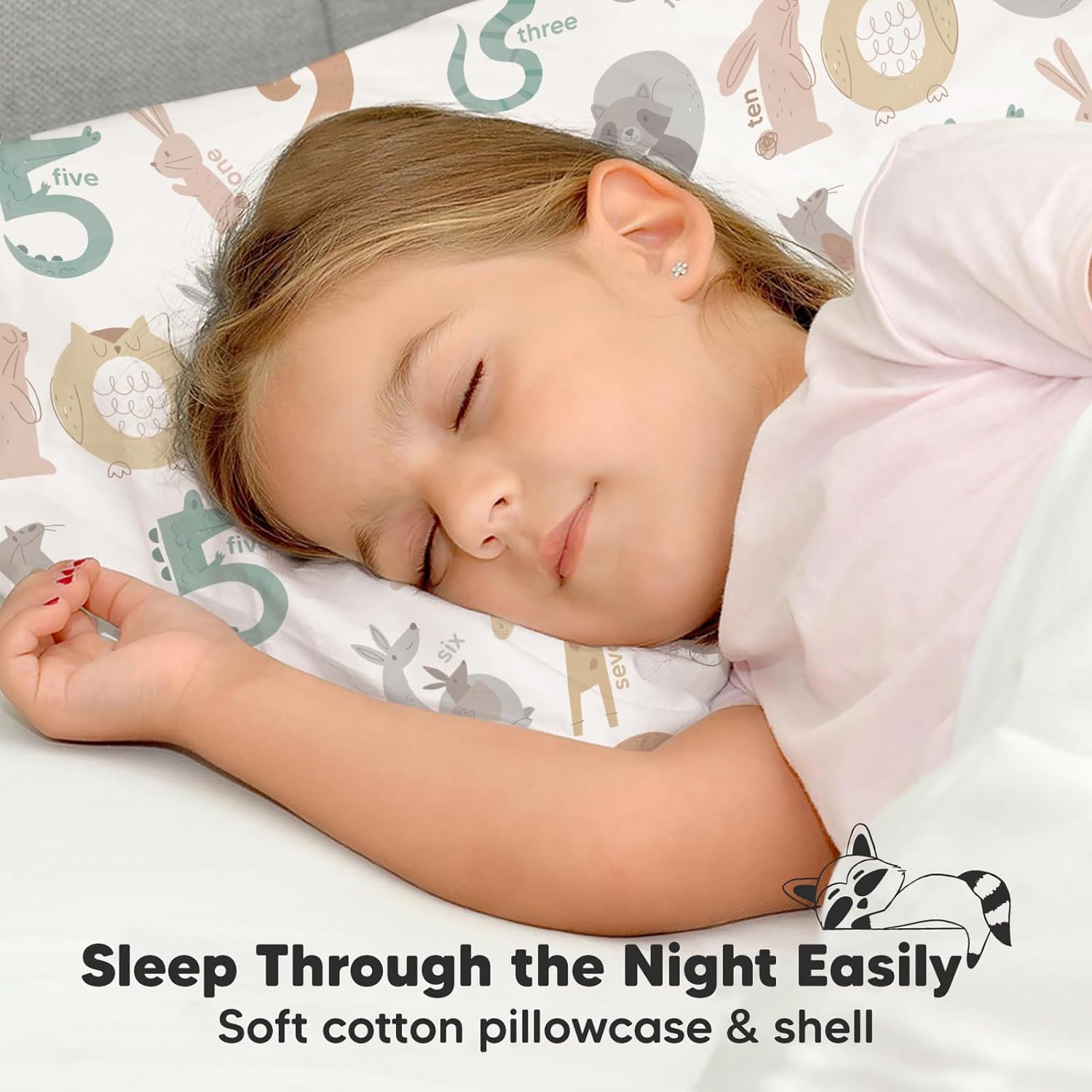 KeaBabies Toddler Pillow with Pillowcase, Jumbo 14X20 - Soft Organic Cotton Toddler Pillows for Sleeping - Machine Washable - Perfect for…
