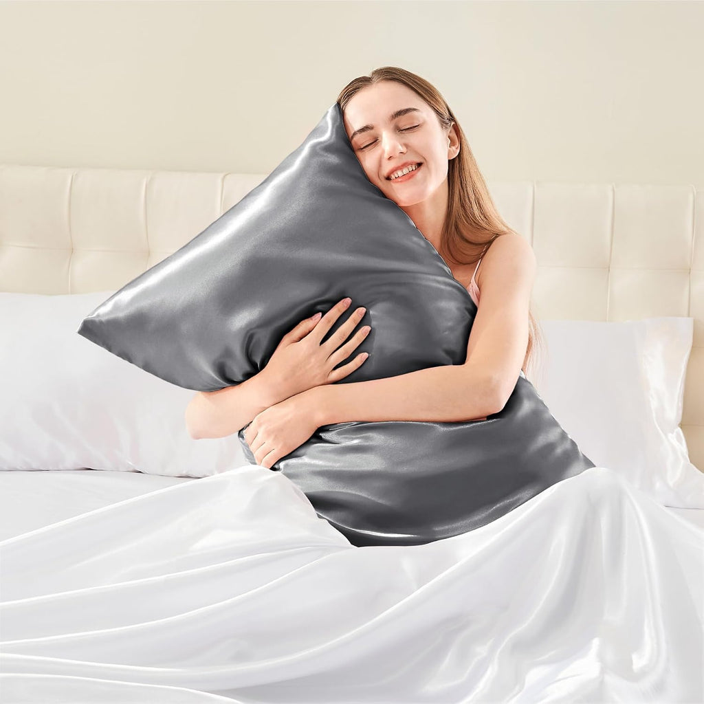 Bedelite Satin Body Pillow Cover, Super Soft and Cooling Body Pillow Pillowcase for Hair and Skin, Breathable Silky Full Long Pillowcase Co…