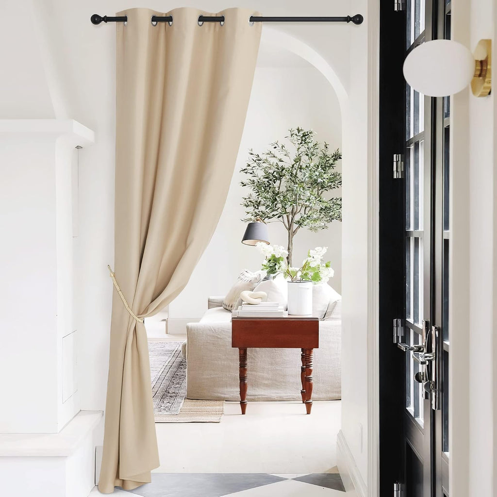 Nicetown Doorway Curtain, Thermal Insulated Blinds for Door Screen, Faux Accordion Insulated Privacy Door Window Curtain for Bedroom,42" Wi…