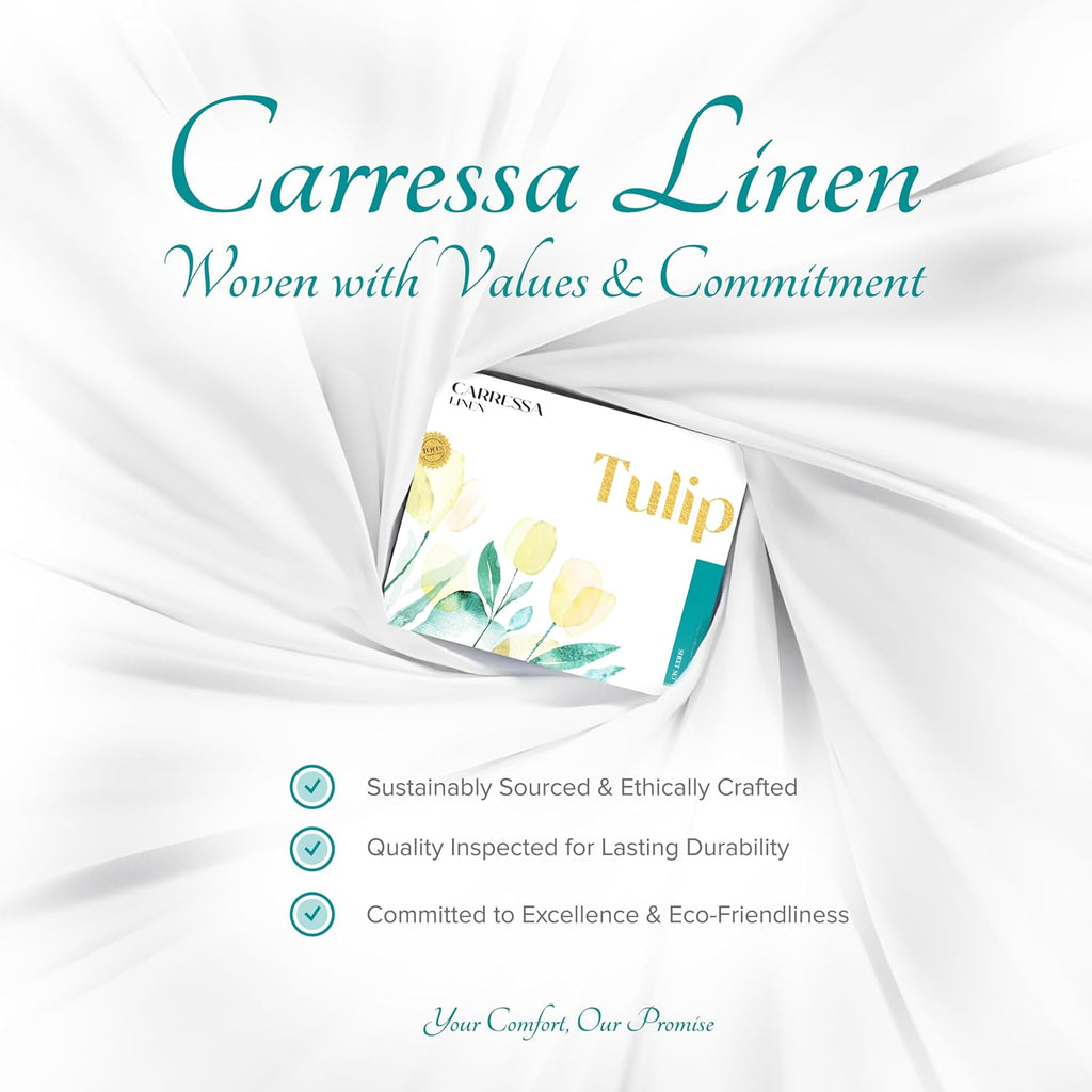 CarressaLinen Carressa Linen 800TC Egyptian Cotton Twin Bed Linen Set - Seafoam Green, 3Pc Deep Pocket, Soft Cooling Sheets 18 inches Cotto…
