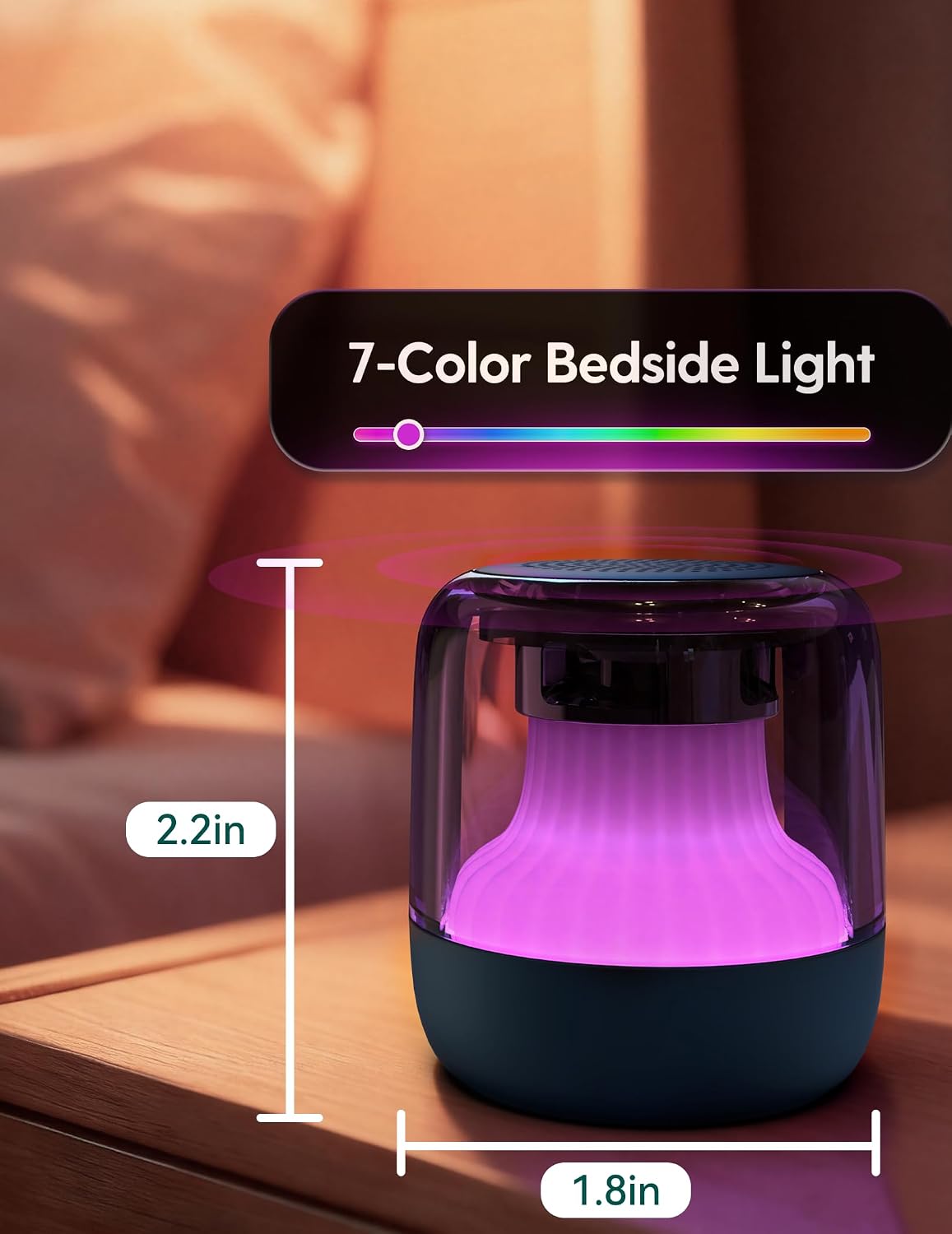 Babelio Pocket Glow White Noise Sound Machine - Upgraded 7 Color Night Lights, 20 Non-Looping Sounds, Timer & Memory Function, Portable for…