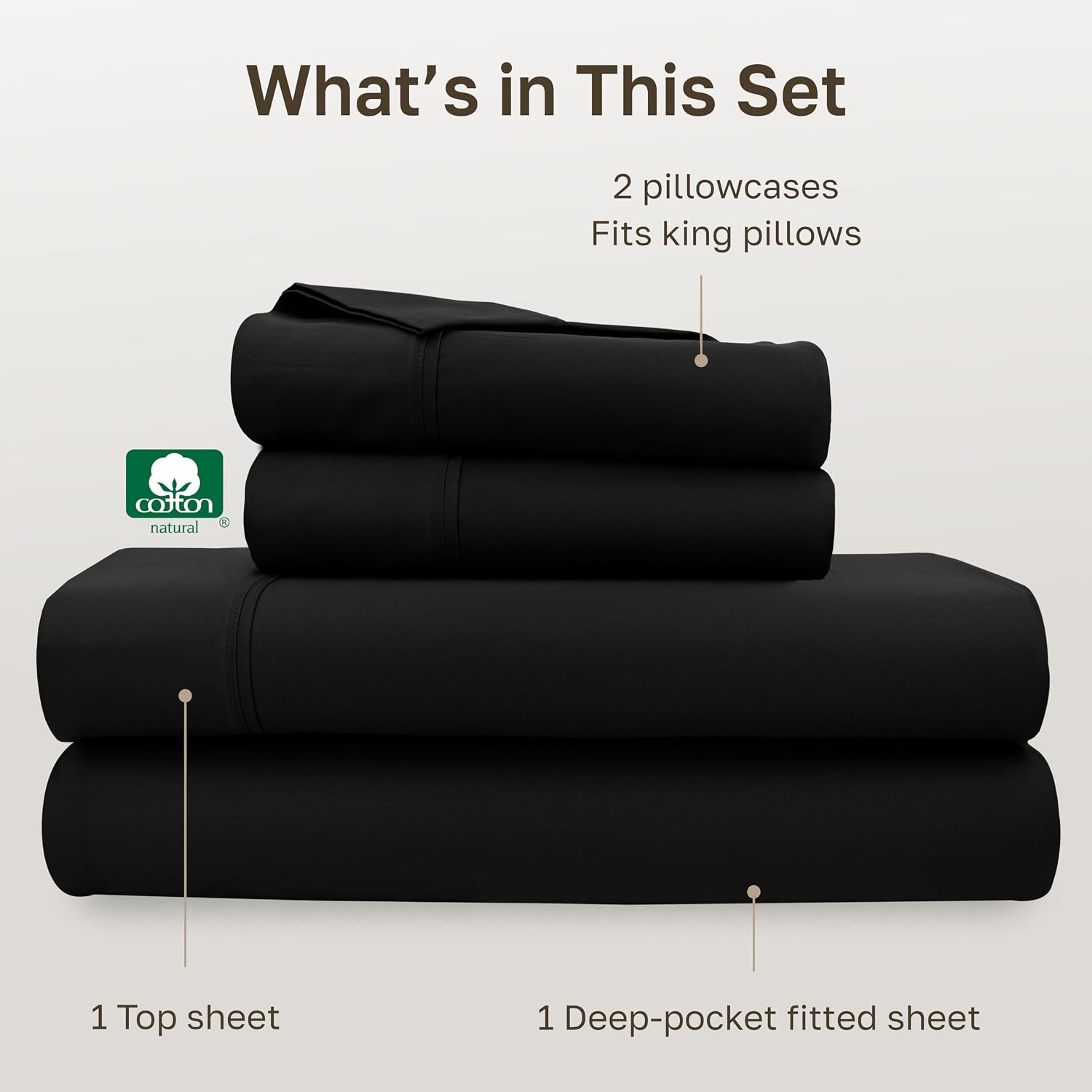 CaliforniaDesignDen California Design Den Soft 100% Cotton King Size Bed Sheets Set, 400 TC Good Housekeeping Award Winner, Silky Smooth Sa…