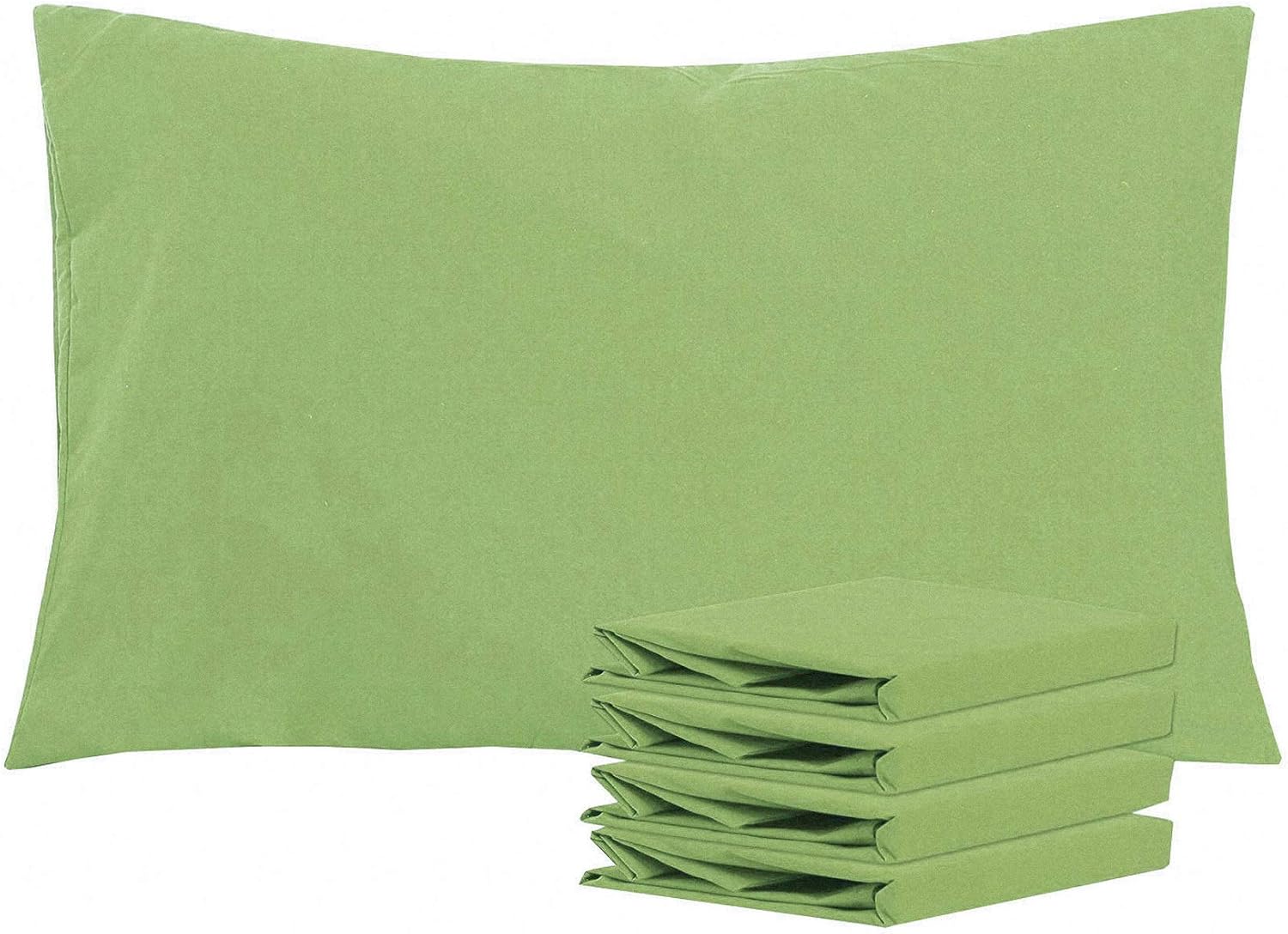 Ntbay Queen Pillowcase Set - 4 Pack Brushed Microfiber 20x30 Pillowcases - Soft, Wrinkle-Free, Fade-Resistant, Stain-Resistant, Sage Green…
