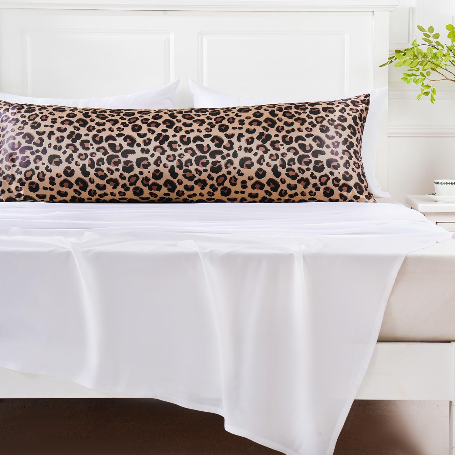 MR&HM Satin Body Pillow Cover, Soft and Breathable Body Pillow Case with Envelope Closure, Cooling and Silky Long Pillowcase for Hair and…