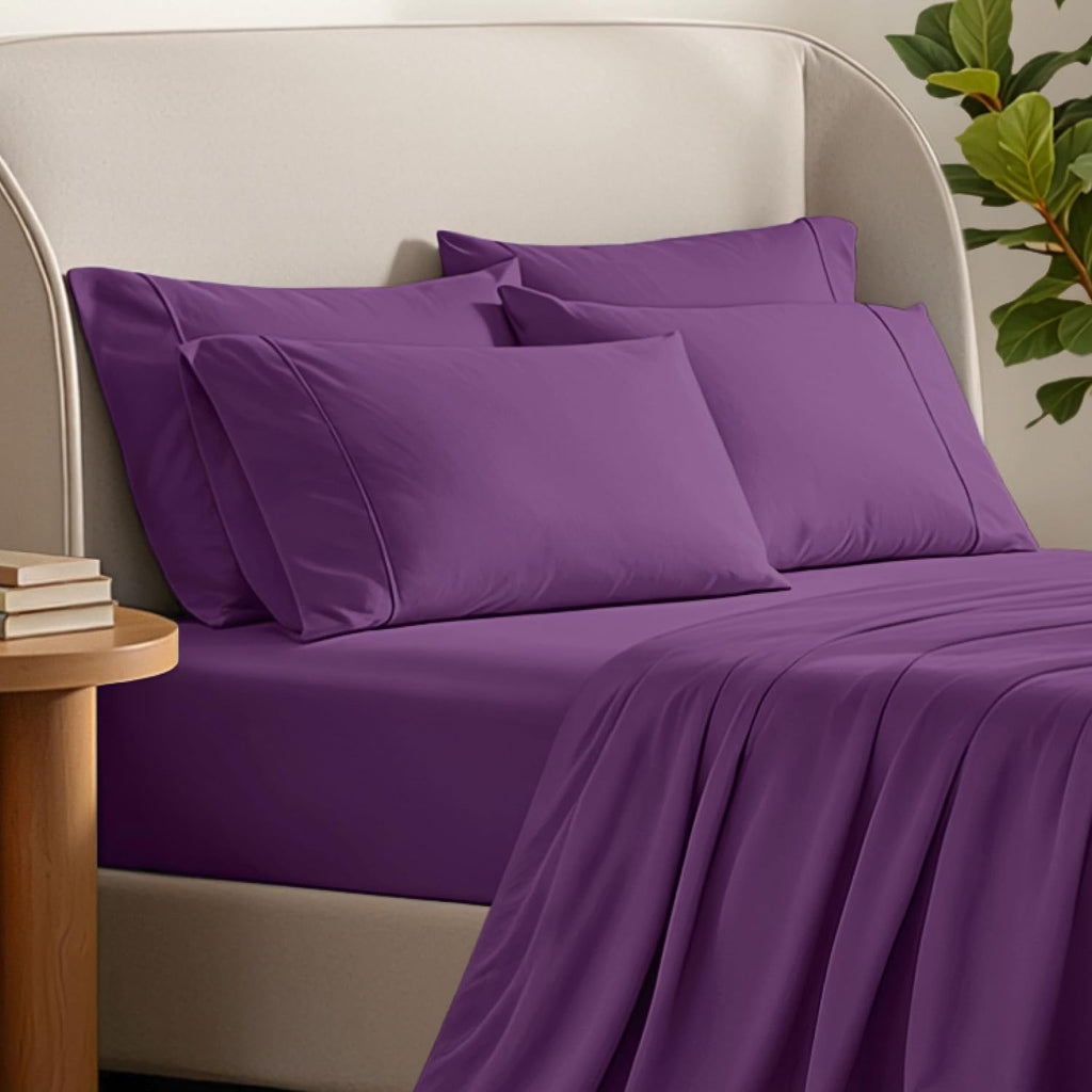 BareHome Bare Home Microfiber Plum King Pillowcases - 4 Pack, 20x40 4 Pack