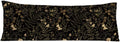 Moody Floral Botanical 20x54 Body Pillow Cover, Dark Aesthetic Room Decor, Rustic Dark Cottagecore Gold Plants Flower Botanical…