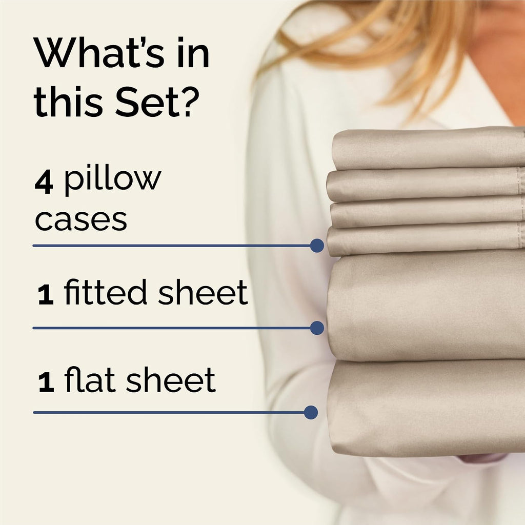 King 6 Piece Sheet Set - Comfy, Breathable & Cooling - Soft Hotel Luxury Bedding for Women, Men, Kids, Teens & Children - 1 Flat & 1…