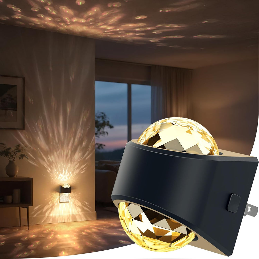 Briignite Night Light, Night Lights Plug into Wall, LED Projector Night Light, Soft White for Bedroom, Dimmable Brightness Dusk to Dawn…