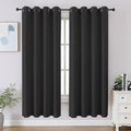 Cucraf Dark Grey Blackout Curtains 63 inch Length 2 Panels Set, Room Darkening Drapes for Living Room Bedroom, Thermal Insulated Light Bloc…