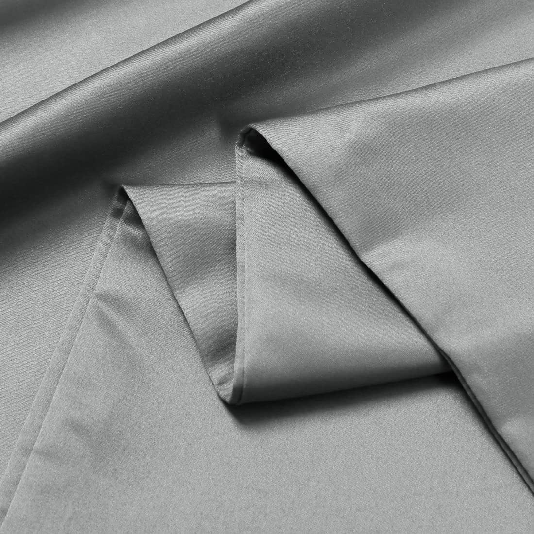 uxcell Body Pillow Cover, 20x54 Inch Silver Silky Satin Body Pillowcases for Hair and Skin, Soft Cooling Smooth Pillow Case with Envelope…