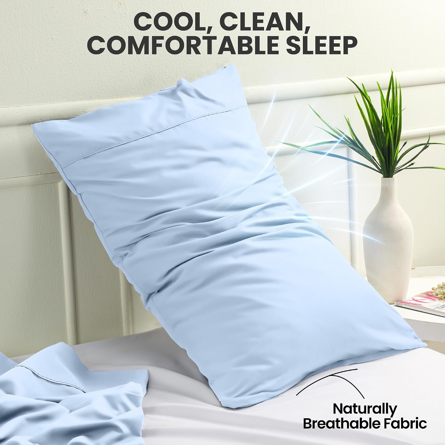 Utopiabedding Utopia Bedding Queen Pillow Cases - 2 Pack - Envelope Closure - Soft Brushed Microfiber Fabric - Shrinkage and Fade Resistant…