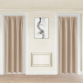 Jiuzhen Blackout Doorway Curtains 80 inch Length - 2 Panels Thermal Insulated Privacy Soundproof Rod Pocket Closet Door Curtains Room Divid…