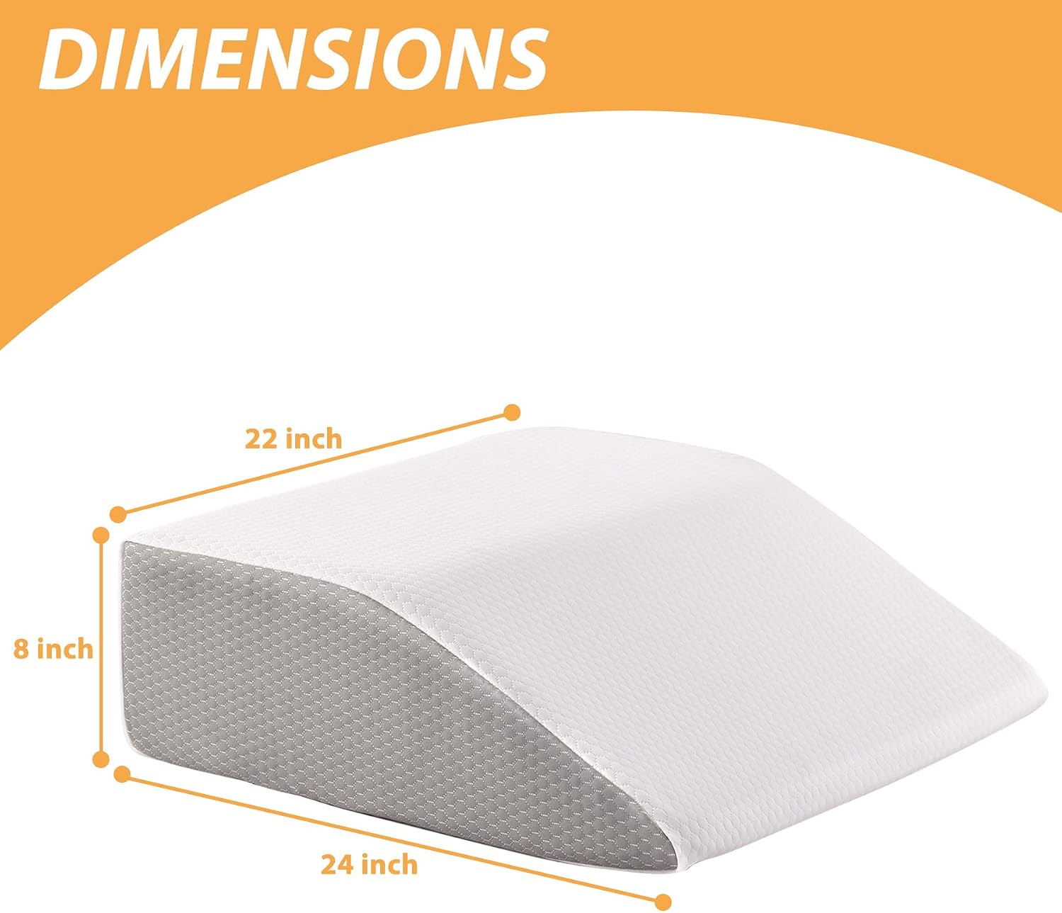 Bedluxe Leg Pillow Elevation Blood Circulation, Wedge Pillow for Legs Swelling, Leg Elevating Wedge Pillow for After Surgery, Foot Knee Pil…