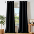 Nicetown Living Room Black Out Curtains 84 inches Long, Thermal Insulated Window Treatments Solid Grommet Room Darkening Drapes for Bedroom…