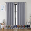 Simplebrand Ava Silver Grey Blackout Curtains for Bedroom, 72 Inch Length 2 Panels, Privacy Thermal Insulated Rod Pocket Window Curtains fo…