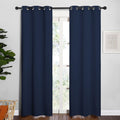 NICETOWN Blackout Curtain Panels, Window Treatment Energy Saving Thermal Insulated Solid Grommet Blackout Drapes/Draperies (Navy, 1 Pair…
