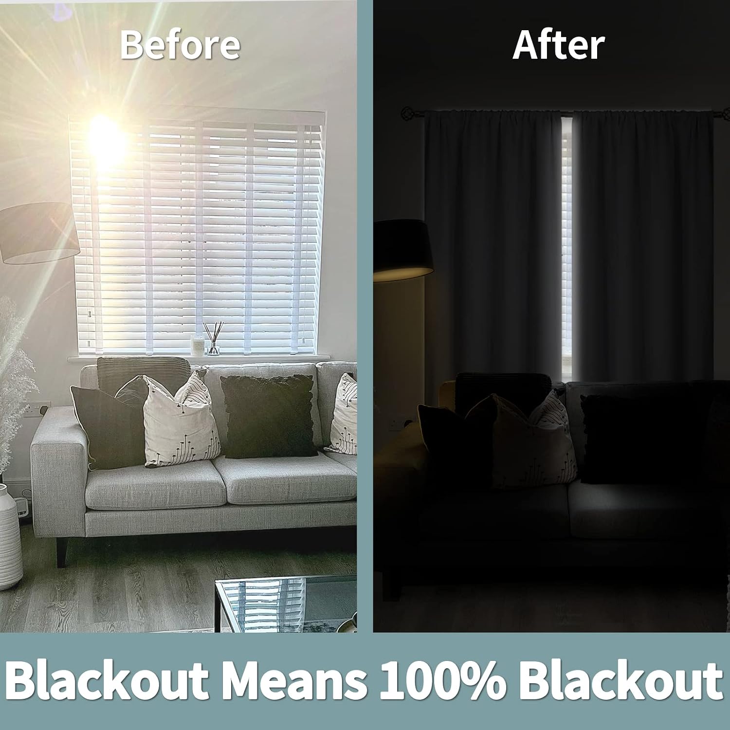 BGment Thermal Insulated 100% Blackout Curtains for Bedroom with Black Liner, Double Layer Full Room Darkening Noise Reducing Rod Pocket…