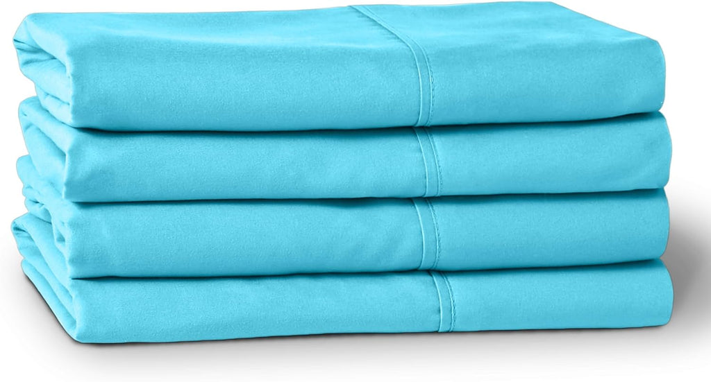 BareHome Bare Home Microfiber King Pillowcase Set of 4 - Aqua, 20x40