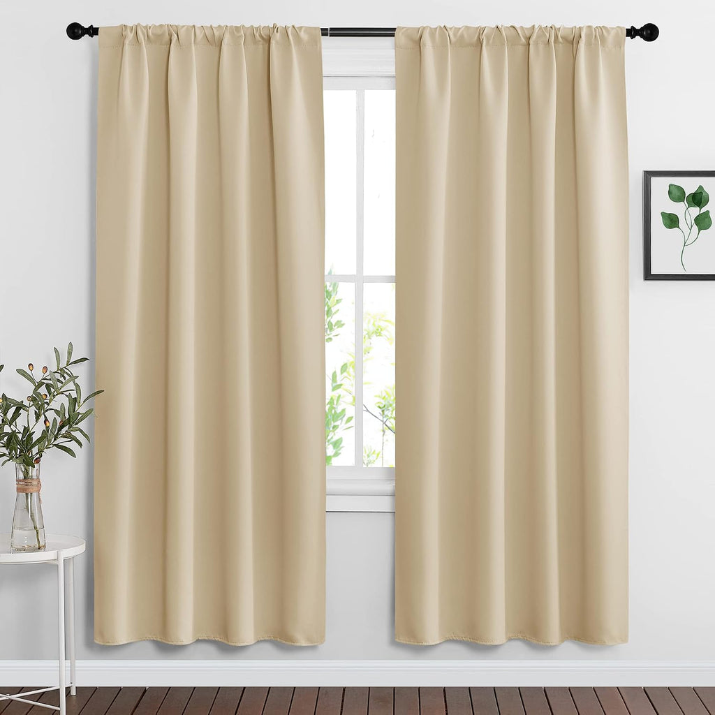 Rybhome RYB HOME Curtains for Bedroom Living Room 72 inches Long, Thermal Insulated Privacy Rod Pocket Drapes for Nursery Office Home Theat…