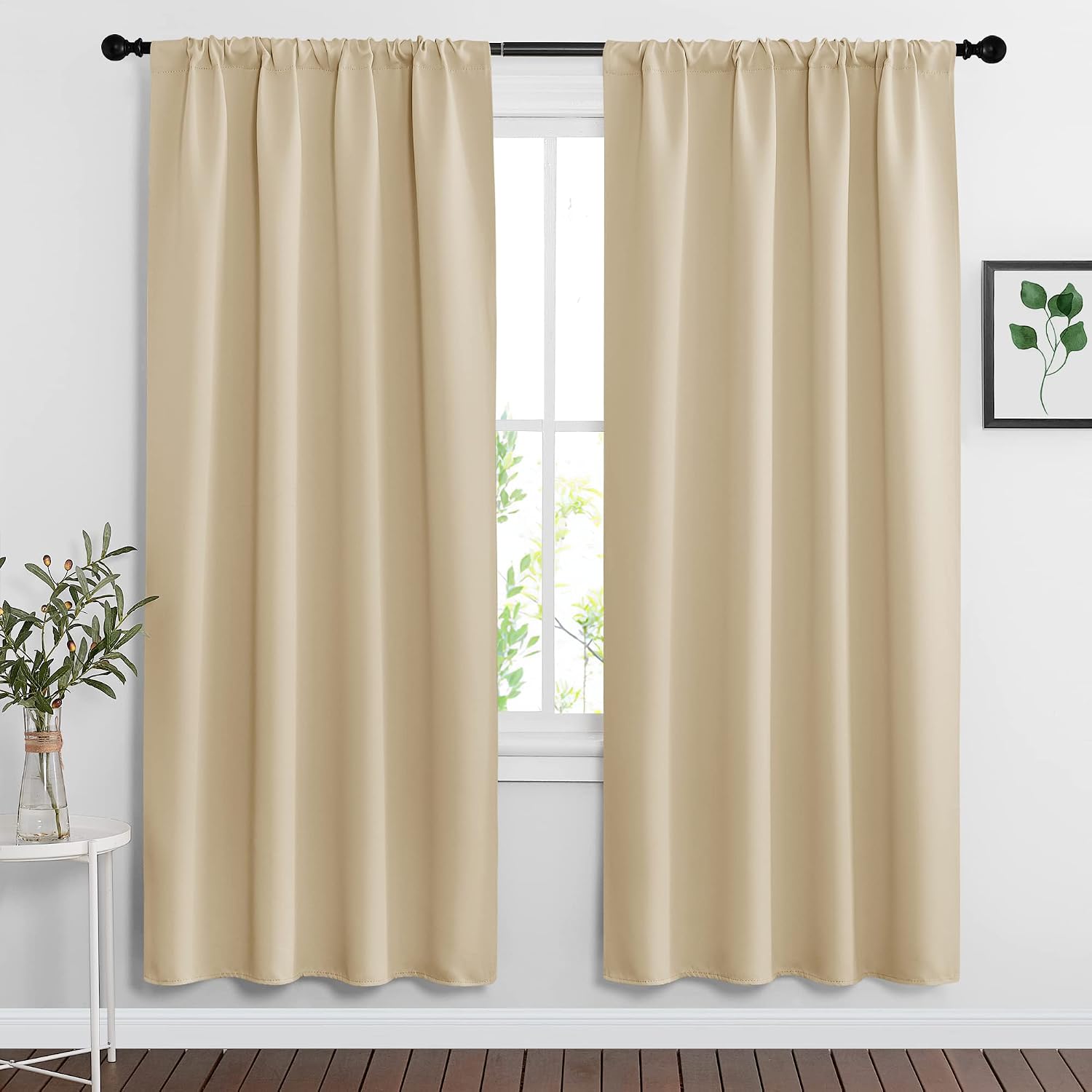 Rybhome RYB HOME Curtains for Bedroom Living Room 72 inches Long, Thermal Insulated Privacy Rod Pocket Drapes for Nursery Office Home Theat…