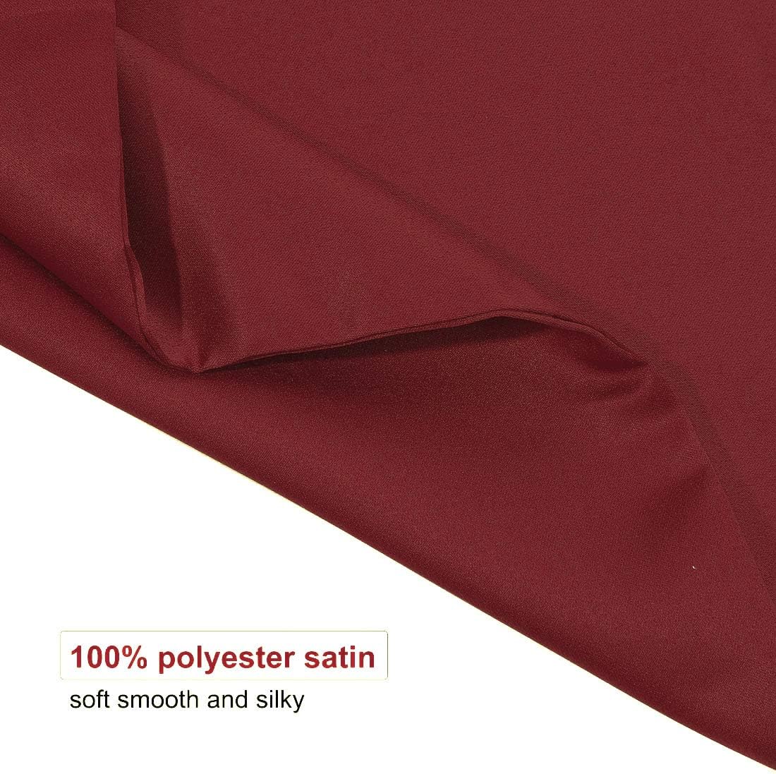 uxcell Queen Satin Pillowcase with Zipper, Super Soft and Luxury, Silky Pillow Cases Covers Set of 2, 21"x31", Red